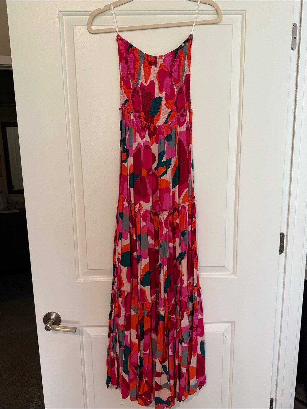 Abel the label Bright Pink Floral Maxi Dress